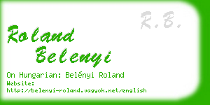 roland belenyi business card